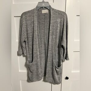 Wilfred Free Heathered Grey 3/4 Length Sleeve Cardigan